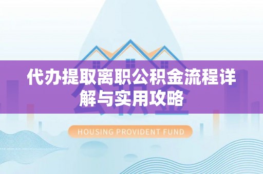 秀洲代办提取离职公积金流程详解与实用攻略