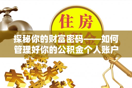 秀洲探秘你的财富密码——如何管理好你的公积金个人账户信息