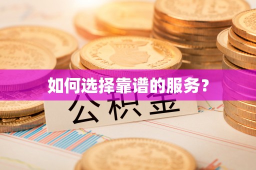 秀洲如何选择靠谱的服务？
