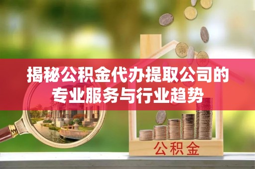 秀洲揭秘公积金代办提取公司的专业服务与行业趋势