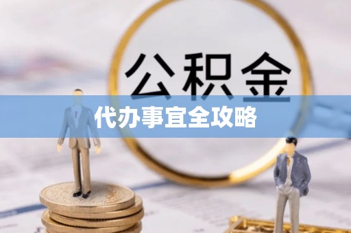 秀洲代办事宜全攻略