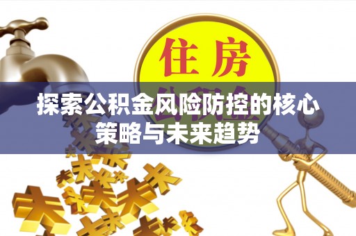 秀洲探索公积金风险防控的核心策略与未来趋势